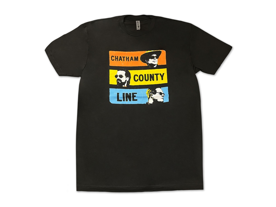 Camiseta Chatham County Line Three Bar ROCKINSTONE Unissex Adulto Mais Vendida Tamanho: G