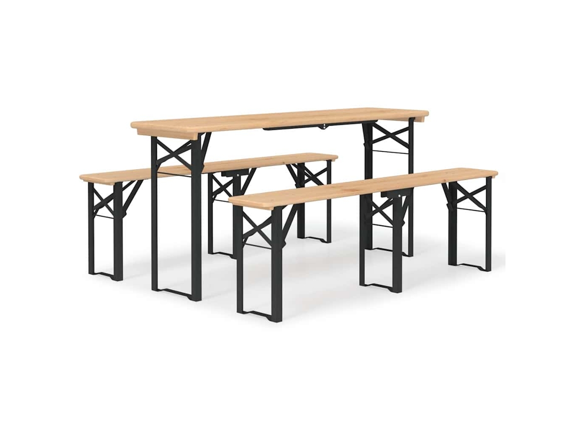 Beer Table Set, Beer Table Sets Vidaxl Marrom Madeira