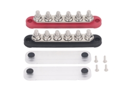 Bloco Terminal De Distribuição De Energia Barra De Baterias 150a 300vac 48vdc Aço Inoxidável M8 2pcs