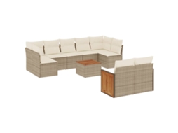 Garden Sofa Set, Garden Sofa Sets Vidaxl Bege Rattan / Vime (n/a)