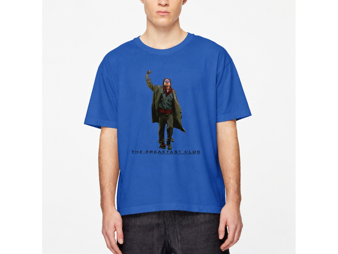 Rockinstone Breakfast Club Movie Fist Pump Cutout Solid Royal Adult T-shirt Size:xxl
