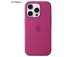Capinha para iPhone 16 Pro compatível com MagSafe, silicone líquido, popover de indução, rosa