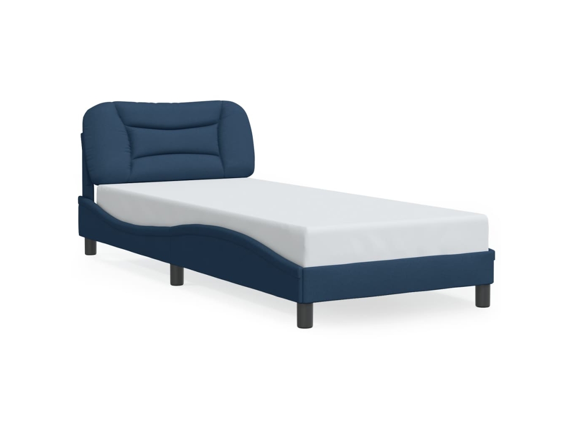 Bed Frame, Bed Frames Vidaxl Azul Tecido (90 X 190 Cm)