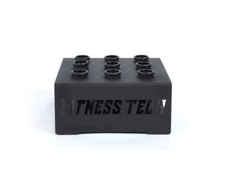 Suporte para Equipamentos de Musculação FITNESS TECH para Barra Olímpica de Chão (44 x 42,9 x 16,5 cm)