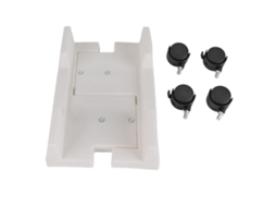 Suporte retrátil branco para computador com freio