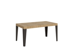 Mesa de Jantar Extensível 90X140/244 Cm Flame Premium Carvalho Natural Quadro Antracite ITAMOBY