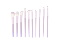 10 Piezas Set De Brochas De Maquillaje Sintético Para Sombras De Ojos Y Blush