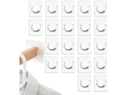 Suporte Para Barra De Chuveiro, 20 Peças, Transparente, Sem Furos, Adesivo Forte
