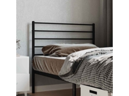 Vidaxl Cabeceira De Substituição 90 Cm Metal Preto