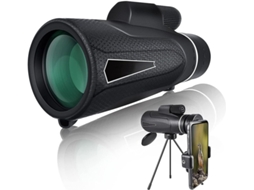 Telescópio Monocular 12x50 Hd Ip68 Fmc Bak4 Prisma Tripé Adaptador Smartphone Caça Caminhadas Concertos Turismo Preto Bestvite