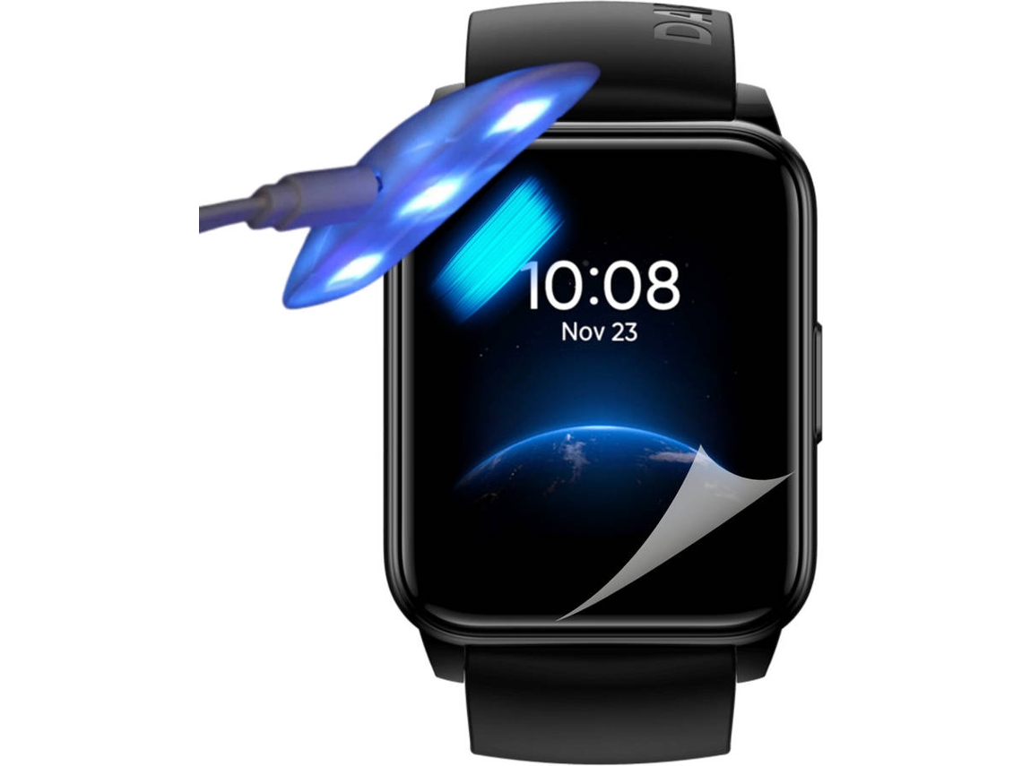 Kit de 4 Películas Hidrogel para Realme Watch 2 Flexshield com Lâmpada UV