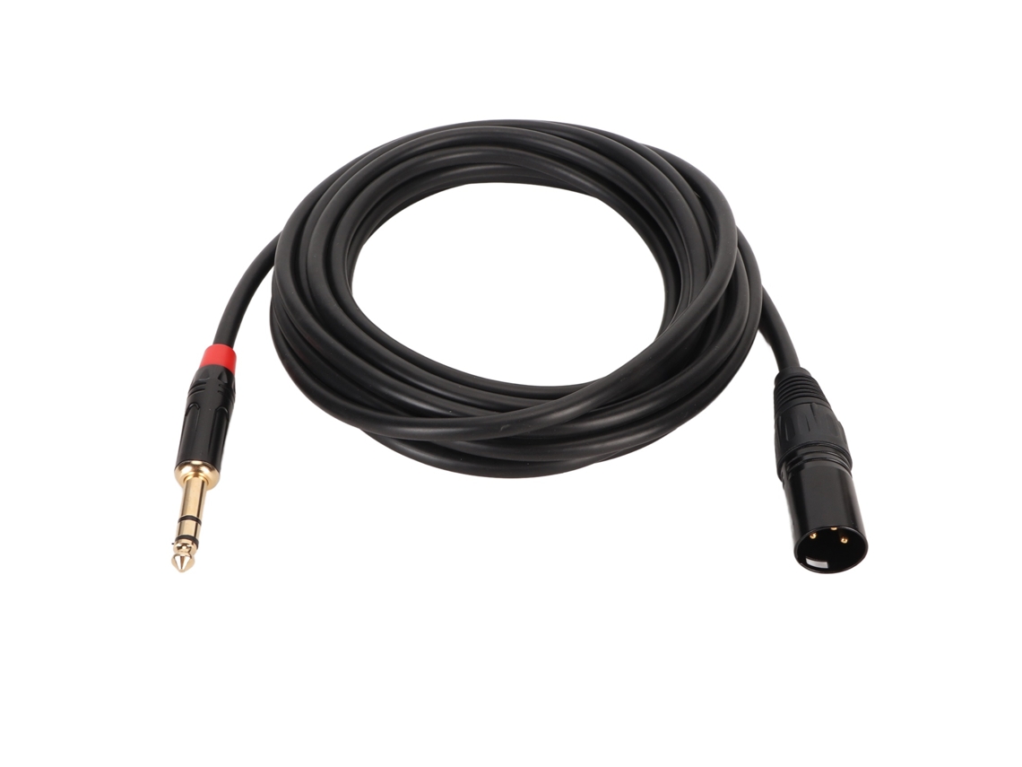 Lurelia Cabo De Áudio Xlr/trs Macho 3 Pinos 6,35 Mm 5 M, Para Microfones, Mixer, Amplificador E Colunas Ativas