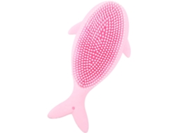 Escova De Banho Para Bebê, Silicone Em Formato De Baleia, Massagem Suave Para Corpo E Cabelo, Rosa Para Uso Diário