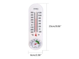 Termômetro E Higrômetro Vertical Para Ambientes Internos, Montado Na Parede, Para Uso Doméstico Em Estufas. Medidor De Temperatura E Umidade Para