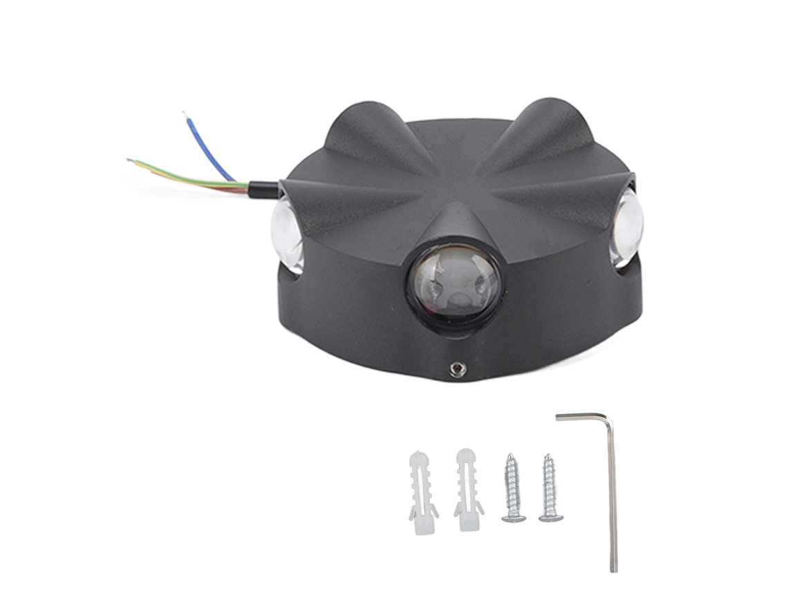 Arandela de Parede Led Simples Redonda em Alumínio para Exterior CHABERLU