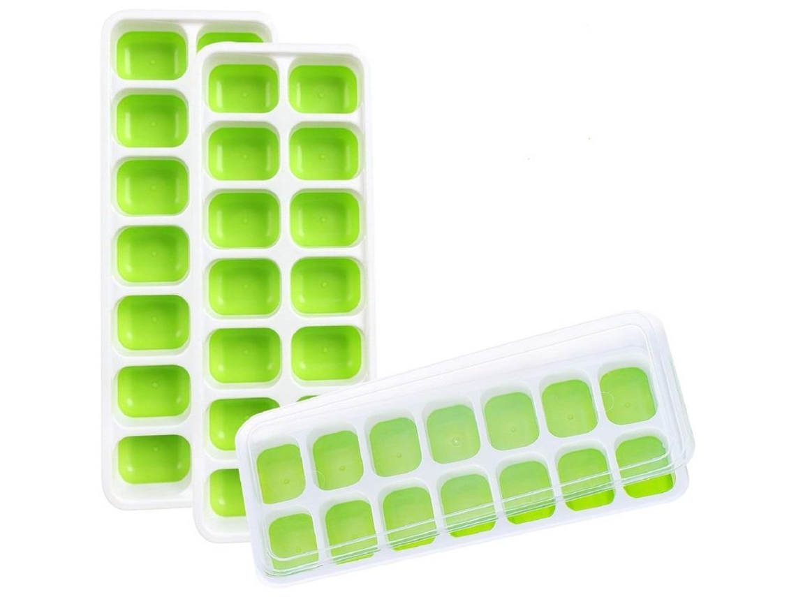 2026 bandejas de Gelo de Silicone com Tampa, 3 Pacotes, 42 Cubos, Anti transbordamento, Sem Bpa, Seguro para Lavavajillas