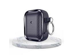Capa para fones de ouvido AirPods 1/2 com moldagem fotográfica em fibra de carbono. GIECY