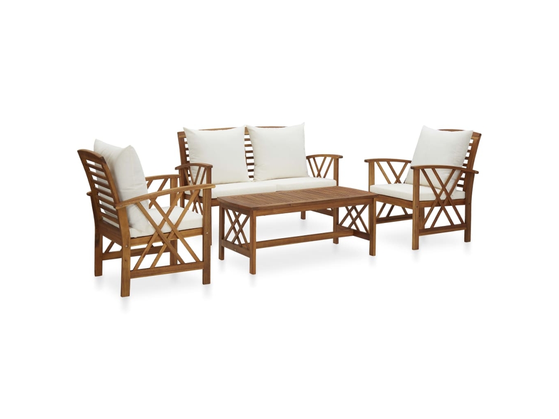 Garden Lounge Set, Garden Lounge Sets Vidaxl Branco Madeira (n/a)