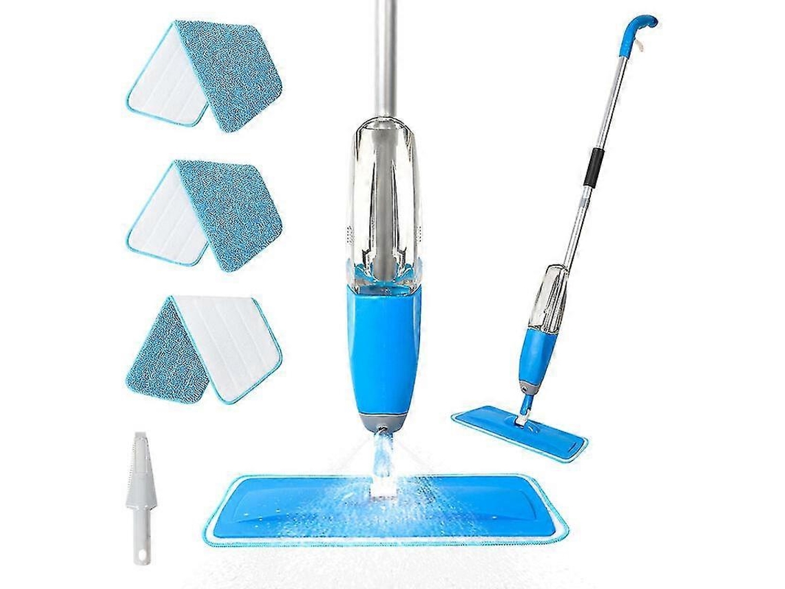 Mop Spray Com 4 Panos De Microfibra Para Limpeza De Piso
