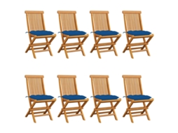 Folding Chair, Folding Chairs Vidaxl Azul Madeira (n/a)