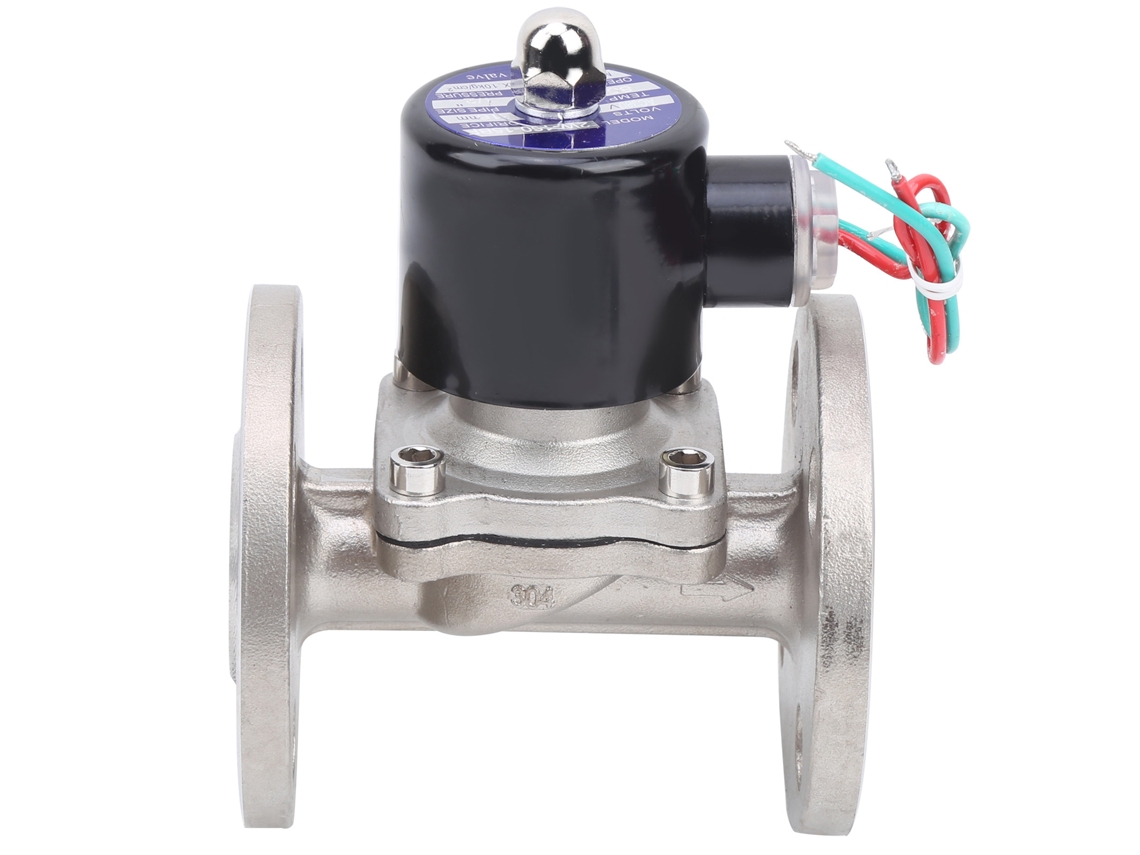 Válvula Solenóide De Aço Inox Com Flange Conectada, Laxiscreed, Normalmente Fechada, Material Nbr