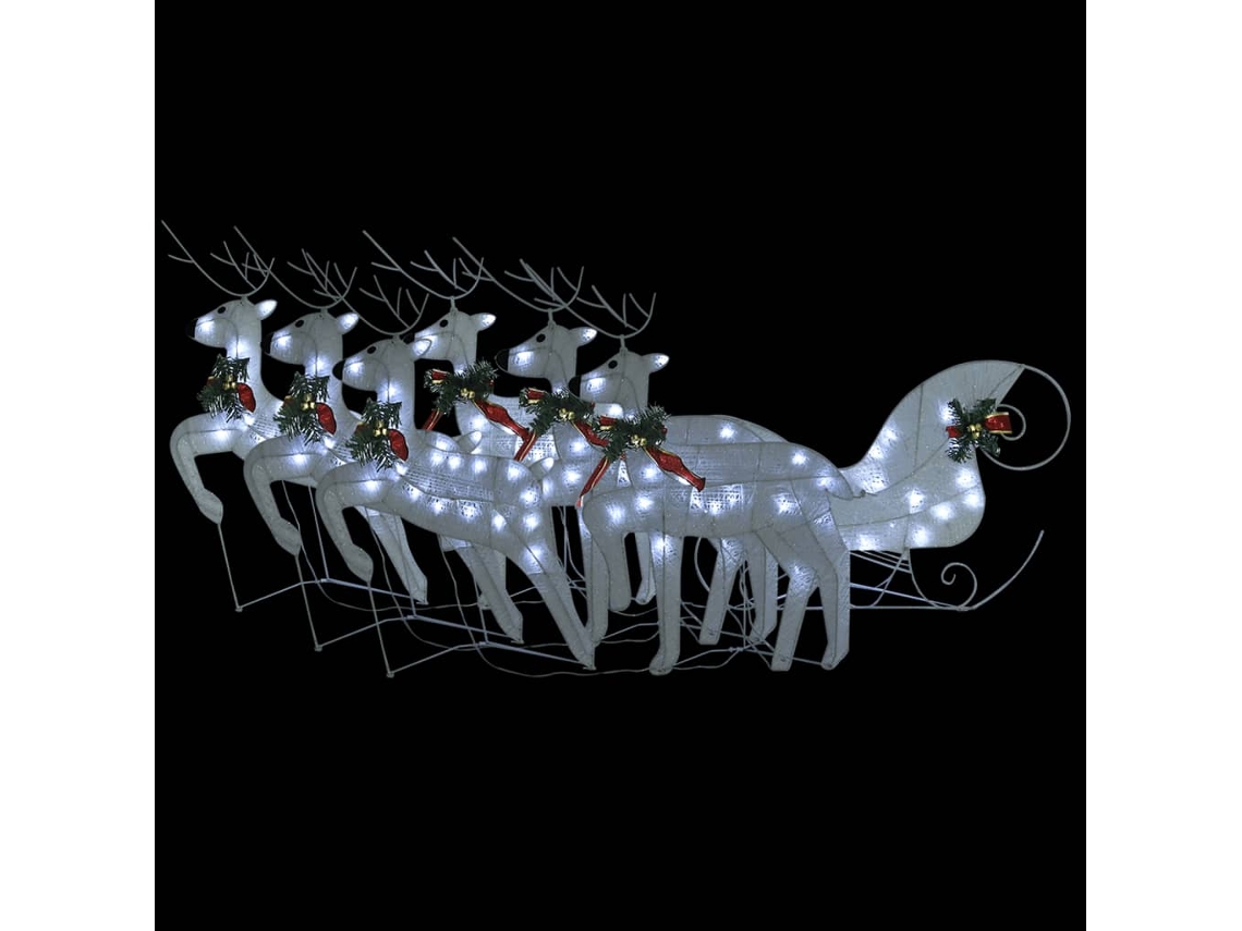 Reindeer And Sleigh Christmas Decoration, Reindeer And Sleigh Christmas Decorations Vidaxl (n/a)
