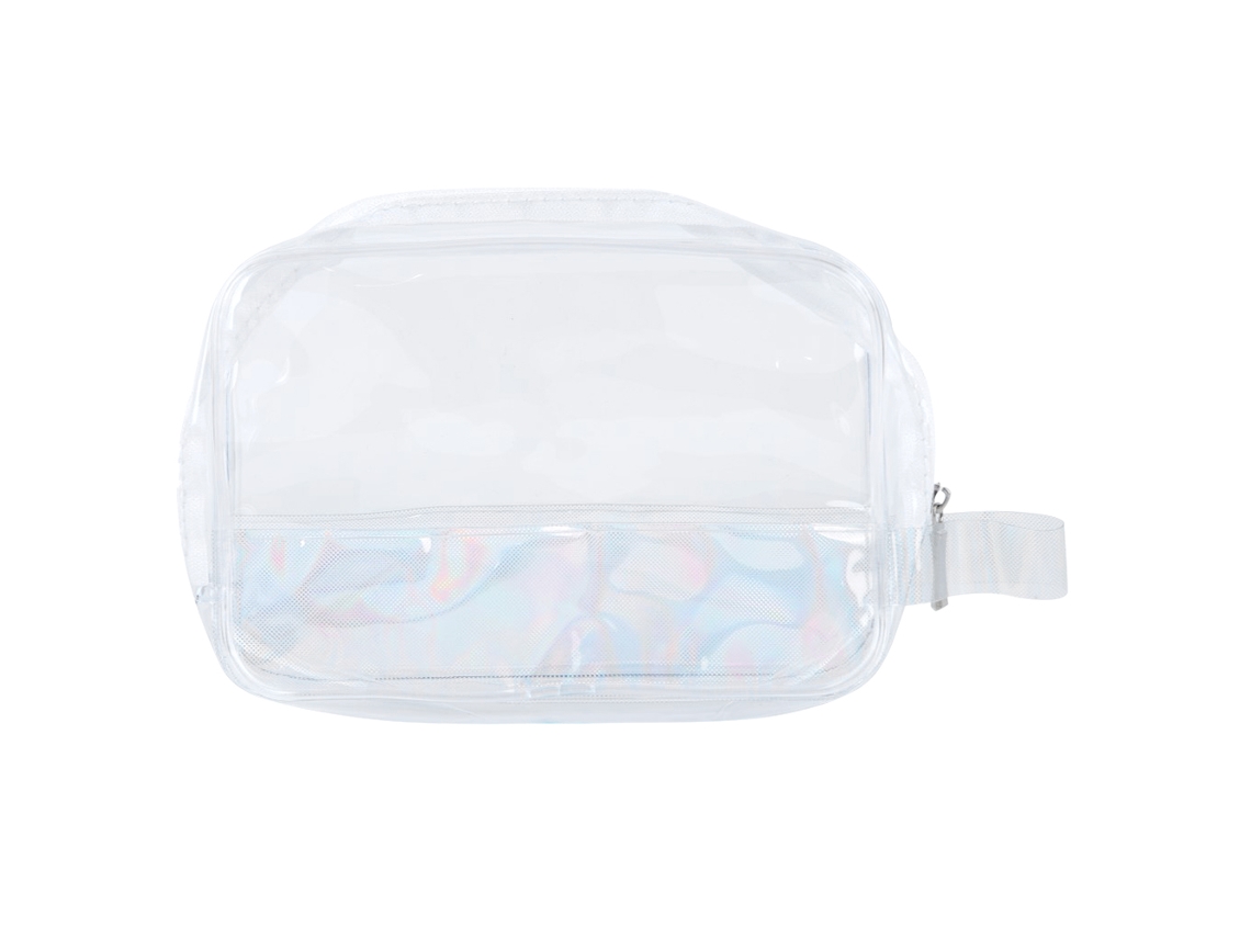 Bolsa de viagem de PVC transparente para cosméticos e produtos de higiene pessoal com zíper