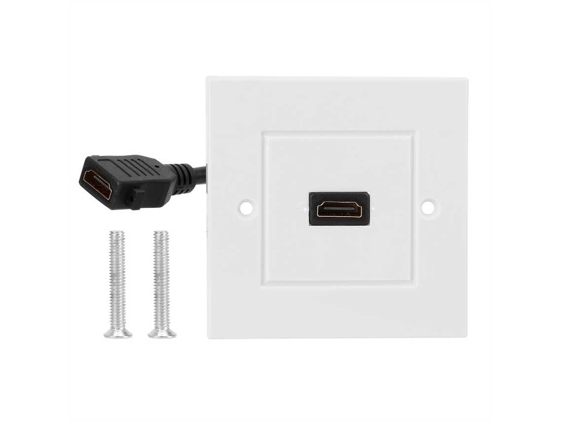 2026 placa de Parede Hdmi Branca com Cabo para Hotel Casa Escritório Edifício Padrão Eua