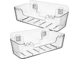 Hemoton Conjunto De 2-prateleiras Parede Modernas Para Banheiro, Com Grande Capacidade E Sem Necessidade De Furação, Em