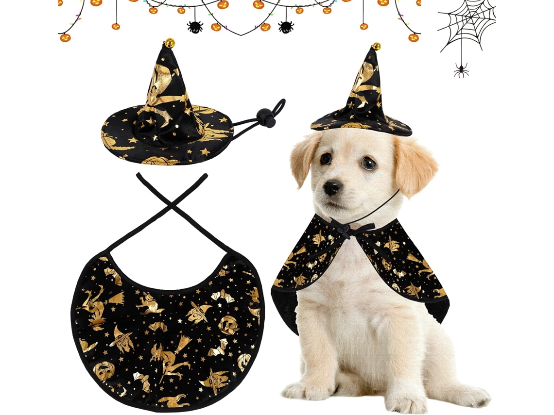Capa Halloween Bruxa Mágico Pet