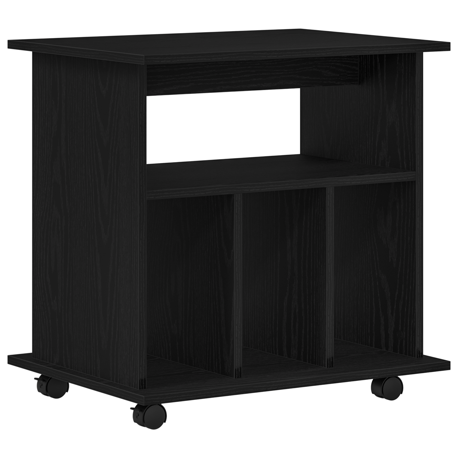 Conjunto 1 Soluções De Armazenamento Para Escritório Vidaxl Preto Derivados De Madeira (60 X 45 X 55 Cm)