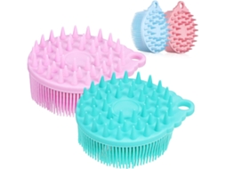 Conjunto De 4 Escovas Corporais Silicone Macio Homoyoyo Para Esfoliação E Massagem, Ideais Para Banho Em Família