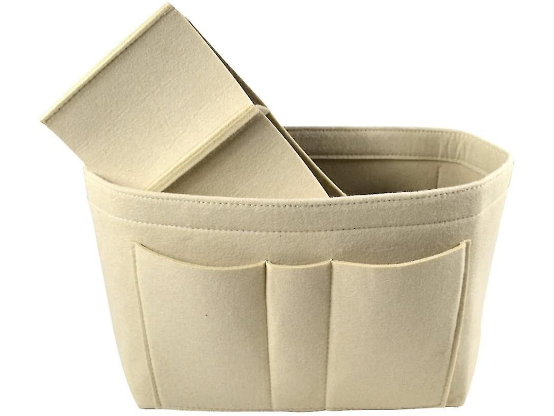 Organizador de Feltro BRILVIBERA para Bolsa Feminina, com Compartimentos, Bege, P