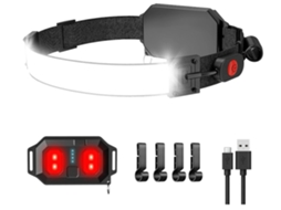 Farol Led Amplo Yunzii Tly T1 1000 Lúmens 230 Usb Recarregável Luz Traseira Vermelha Preto