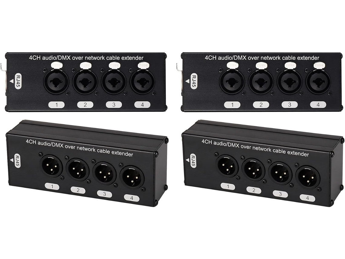 Pares De Extensões De Cabo De Áudio E 4 Canais Com Conector Xlr De 3 Pinos