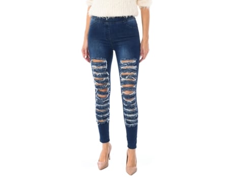 Calça Jeans Longa Azul Feminina Q-en (M)