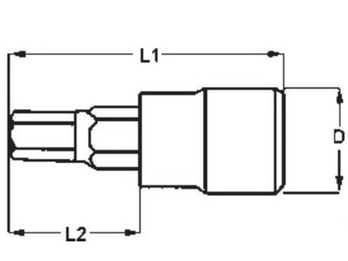 Soquete Hex Longo 1/2" 6 Mm Tengtools 55m122506a