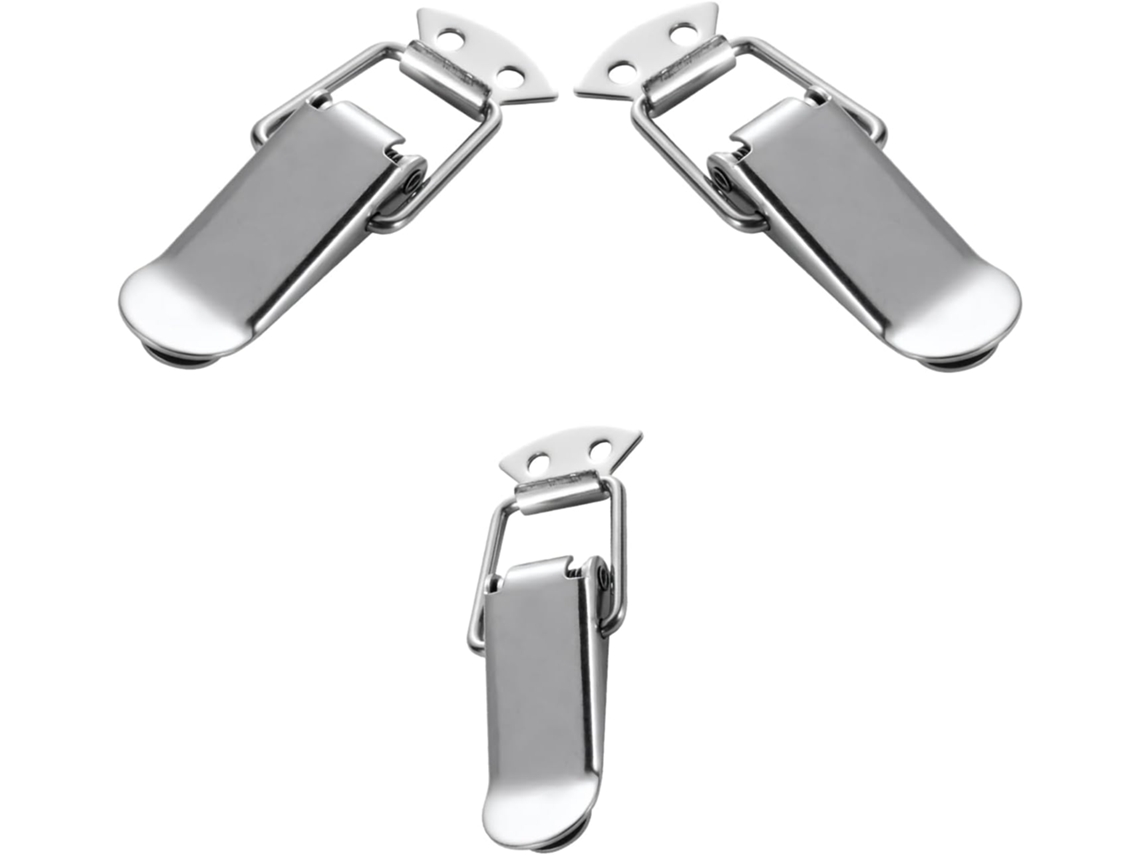 Set Of 3 Dates Alavanca Com Mola Em Aço Prateado Inserção