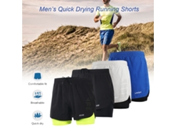 2026rebe-pantalones Cortos Para Hombre 2 En 1 De Running Secado Rápido Transpirable Para Entrenamiento, Ciclismo Y Jogging