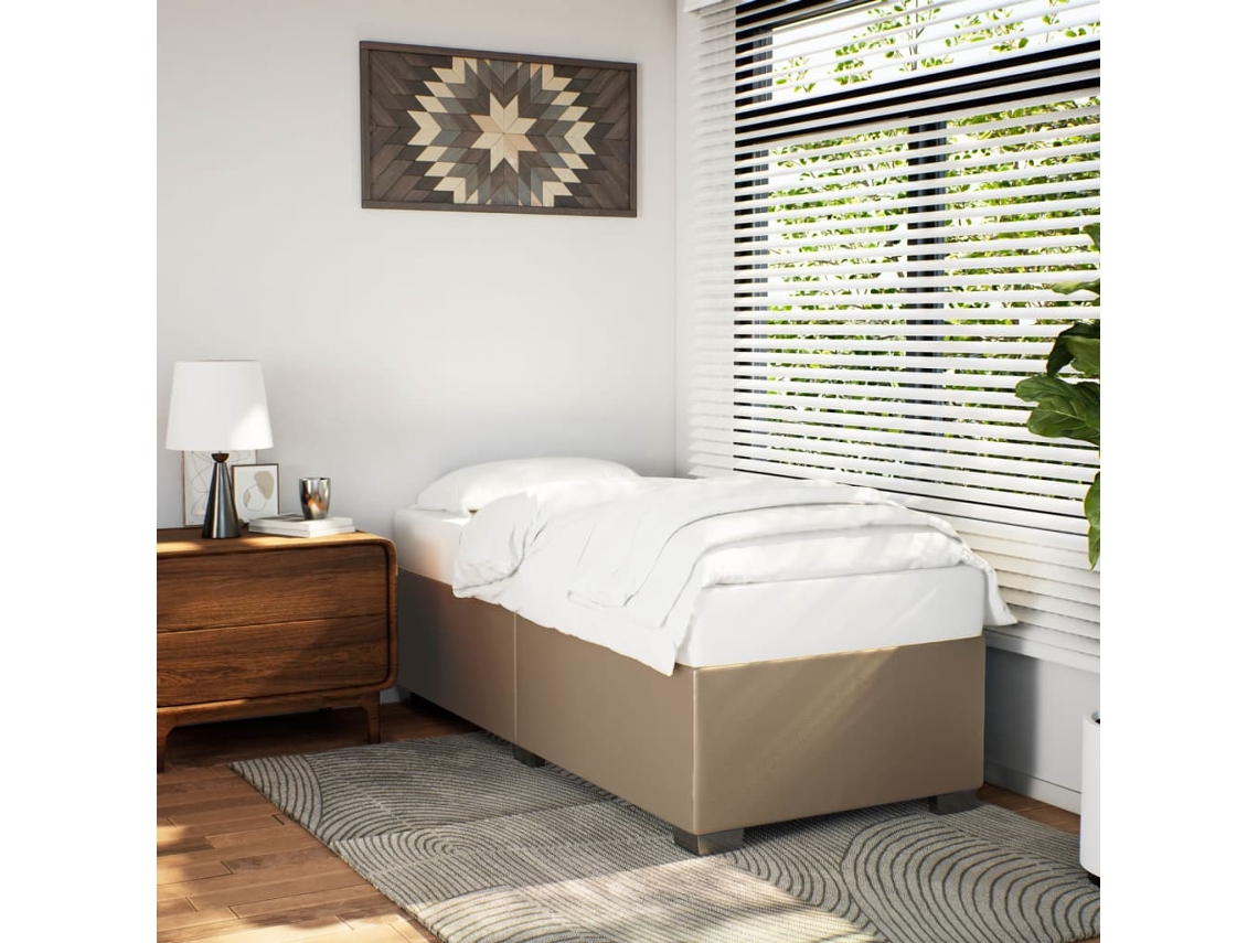 Estrutura De Cama 80x200 Cm Couro Artificial Cor Cappuccino