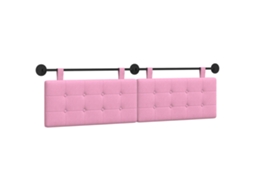 Conjunto 1 Cabeceira De Quarto Vidaxl Rosa Tecido (170 X 55 X 5 Cm)