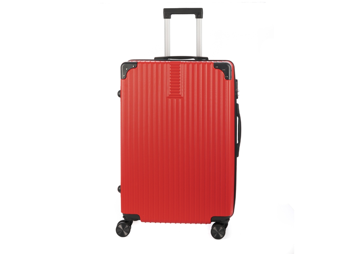 Mala Média Trolley Rígida Ultraleve, Feita De Abs De Alta Resistência Com Cantos Reforçados. Fechadura Numérica E 4 Rodas Duplas Removíveis 360°. Dam