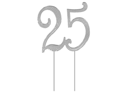 1 Peça Cobertura De Bolo Número 25