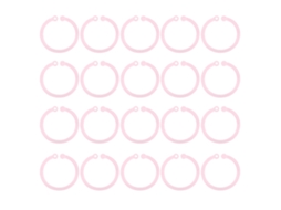 20 Anéis De Plástico Transparente Flexível Para Anéis De Livros, Folhas Soltas, Escola, Lar, Escritório, Rosa