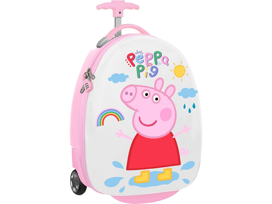 Mala de Viagem Infantil Peppa Pig Ice Cream Rosa (28x23x43cm - 27,7L)