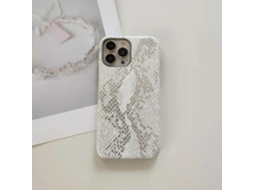 Capa Rígida Para Iphone 17 Air, Branca E Dourada, Com Estampa De Cobra, Semi-cobertura E Dissipação De Calor.