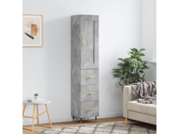 Armario alto 34,5x34x180 cm Madera procesada Gris Cemento