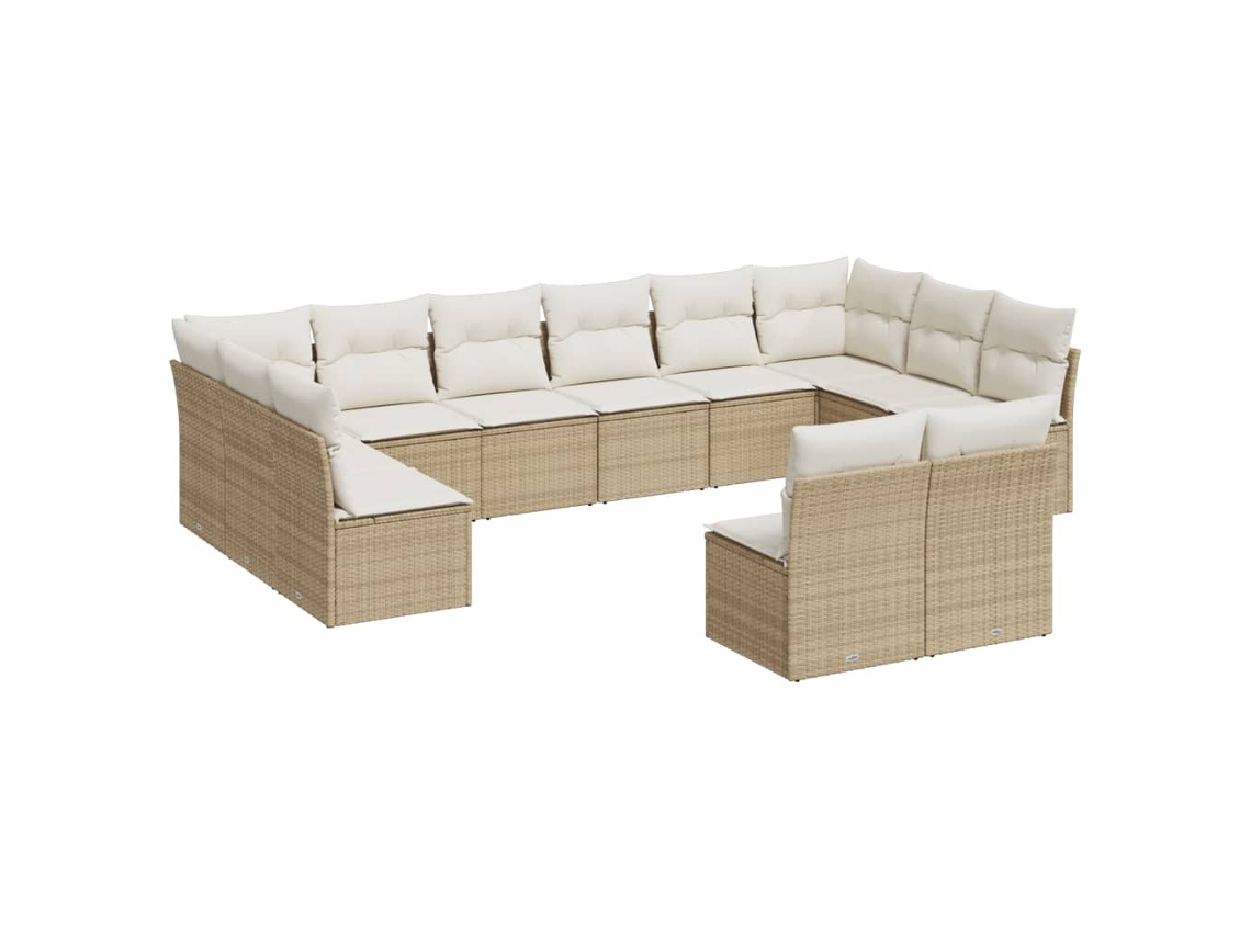 Garden Sofa Set, Garden Sofa Sets Vidaxl Bege Rattan / Vime (n/a)