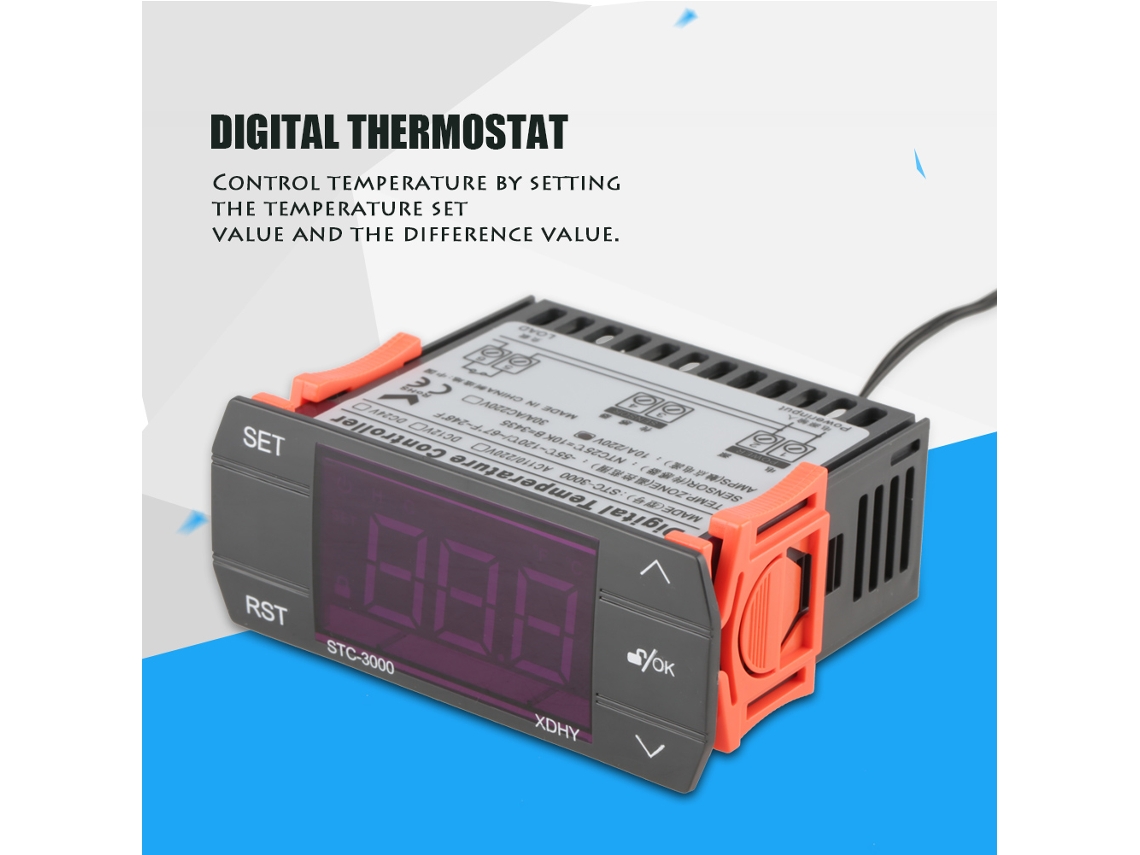 Controlador De Temperatura Digital Termostato 220v 10a Modos Calor E Frio