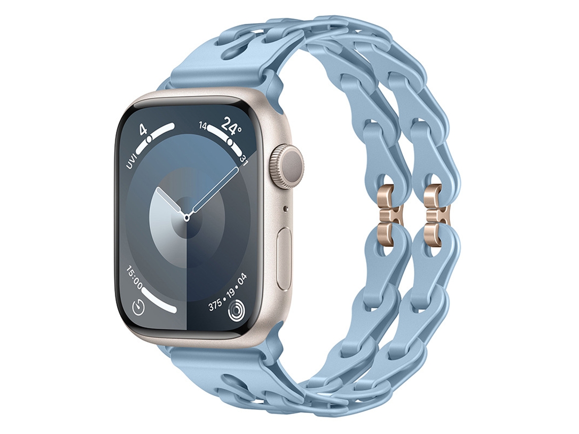 Bracelete Para Apple Watch 42/44/45/46/49mm Azul Claro Cuich
